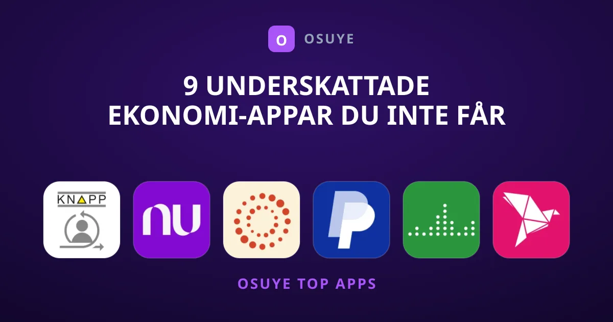 9 underskattade Ekonomi-appar du inte får missa i mobilen